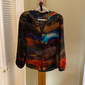 💓Ted Baker Multi-Color silk blouse